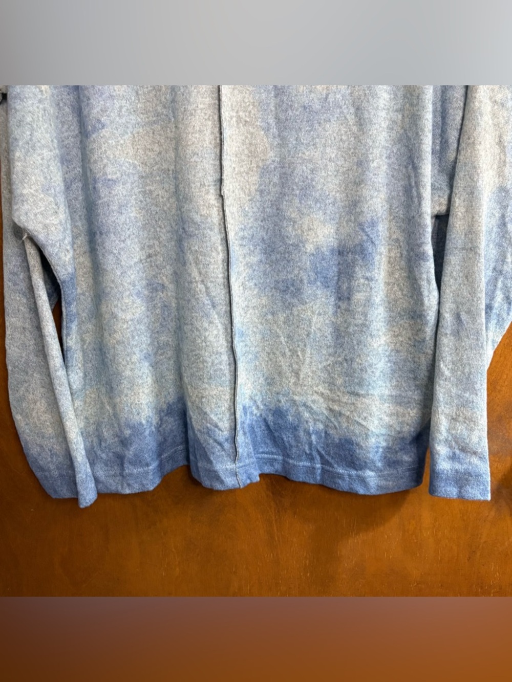 Lucky Brand Blue Tie Dye Soft Knit Pullover Sweater Oversized Slouchy Boho NWT - Picture 9 of 9